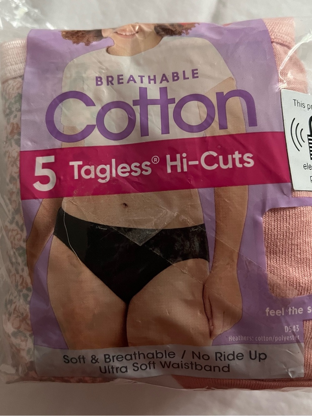 Hanes women Breathable Cotton Hi-Cut Bottoms - 4 Pack size M